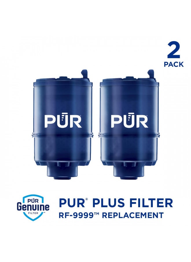 PUR PLUS Mineral Core Faucet Mount Water Filter Replacement (2 Pack) Compatible With All PUR Faucet Filtration Systems