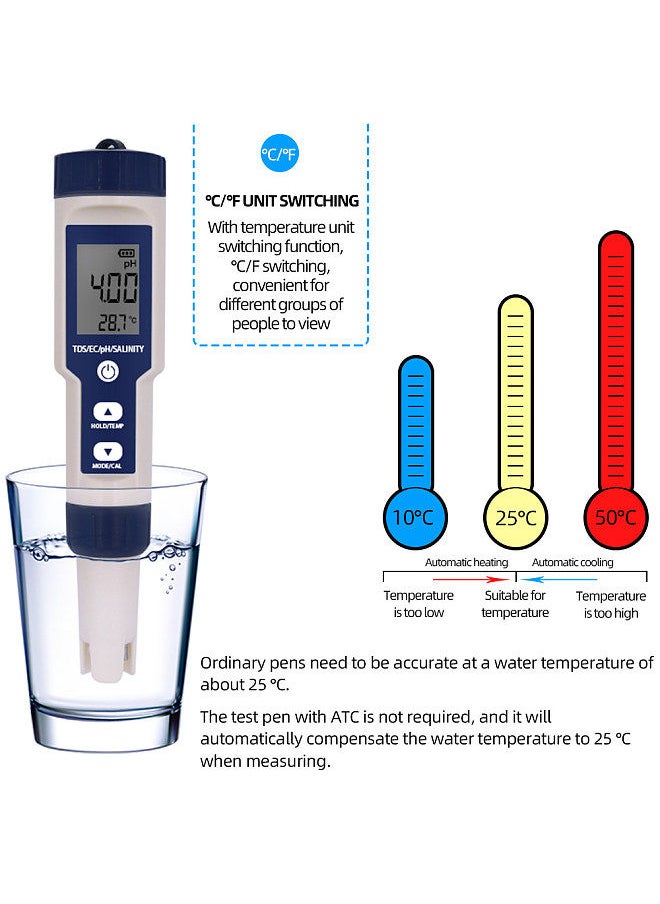 Water Quality Tester Digital Meter Water Quality Analyzer Detector