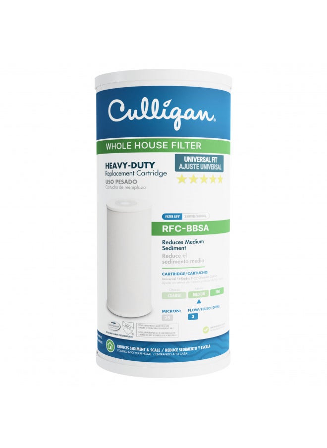 Culligan RFC-BBSA 25 Micron Whole House Water Filter for Sediment, 10