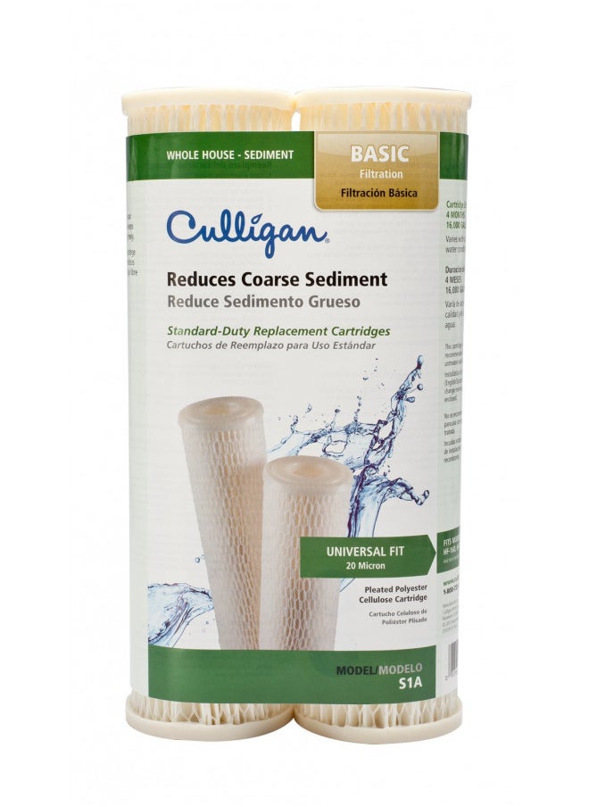 Culligan S1A Whole House Standard Water Filter, 16,000 Gallons, 2 Count (Pack of 1)