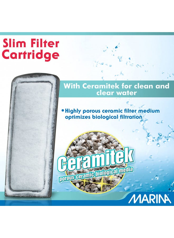 Marina Slim Filter Carbon Plus Ceramic Cartridge, (3 Pack) , 3 Cartridges each