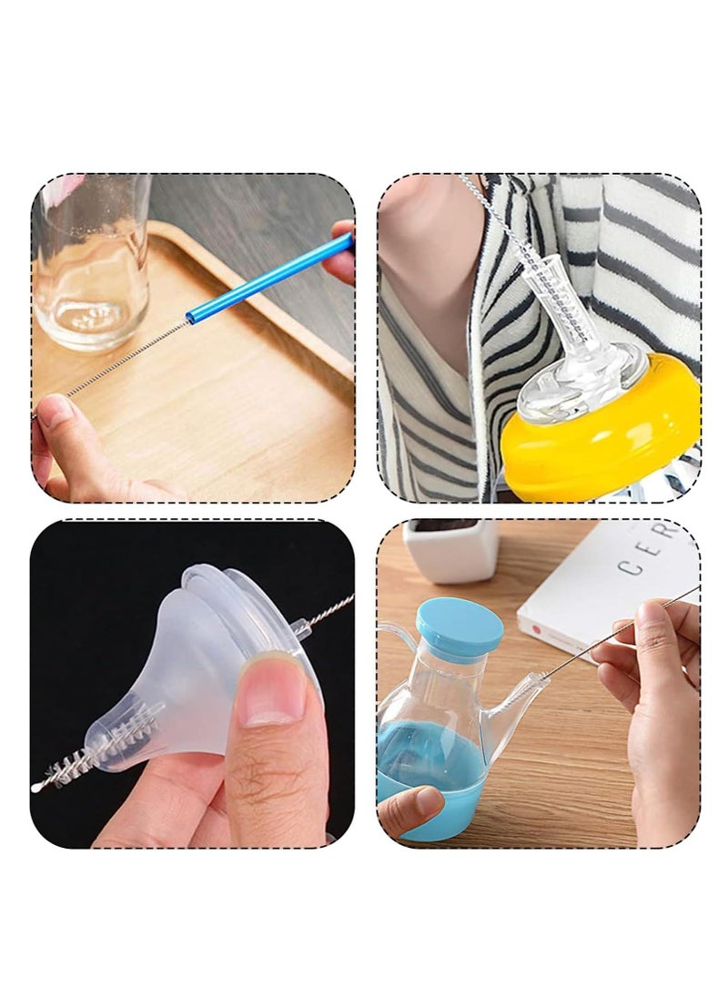 40pcs Extra Long Bottle Brush Baby Bottle Brush Straw Cleaning Brush Straw Cleaner Suitable for Water Cups, Test Tubes Baby Bottles Funnel Teapot Nozzle Keyboard Bottle for Cleaning (Random Color)