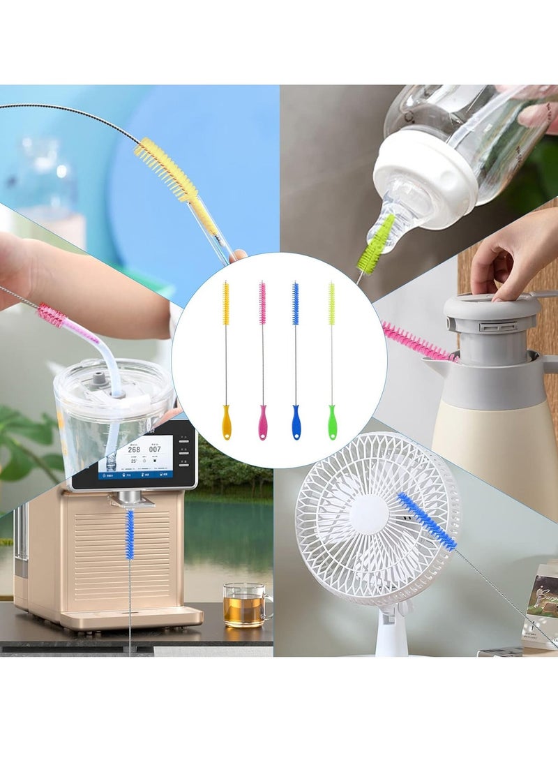 20pcs Bottle Brush, 10 Inch Straw Cleaner Straw Brush Pipe Cleaners, 4-Color Nylon Wire, Cleaning Brush Suitable for Baby Bottle Plug Holes Tubes Coffee Machine