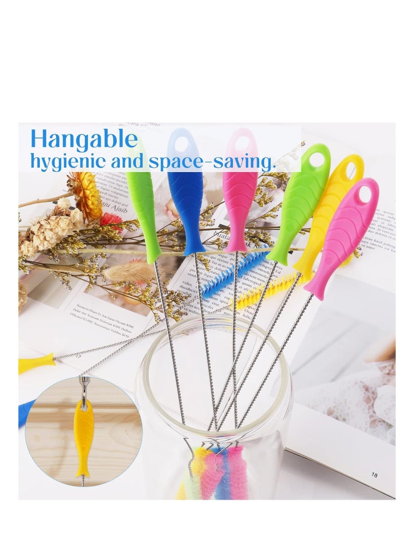 20pcs Bottle Brush, 10 Inch Straw Cleaner Straw Brush Pipe Cleaners, 4-Color Nylon Wire, Cleaning Brush Suitable for Baby Bottle Plug Holes Tubes Coffee Machine