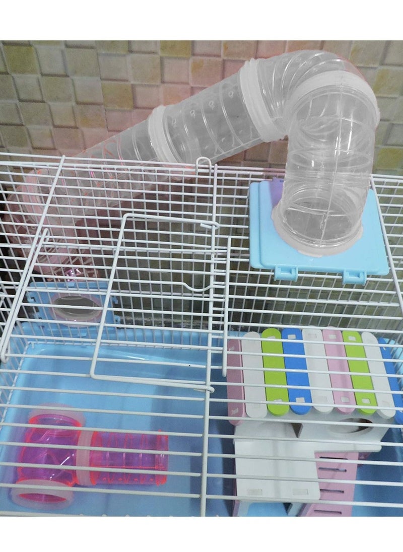 Hamster Tube Set, DIY Creative Connection Tunnel Practice Toys Transparent Bent Tube Pet Cage Transformation Outside the Tube Tube Hamster Toys to Expand the Space Movement Tunnel