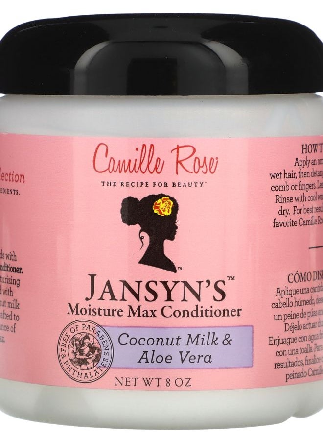 Jansyn's Moisture Max Conditioner Coconut Milk & Aloe Vera 8 oz