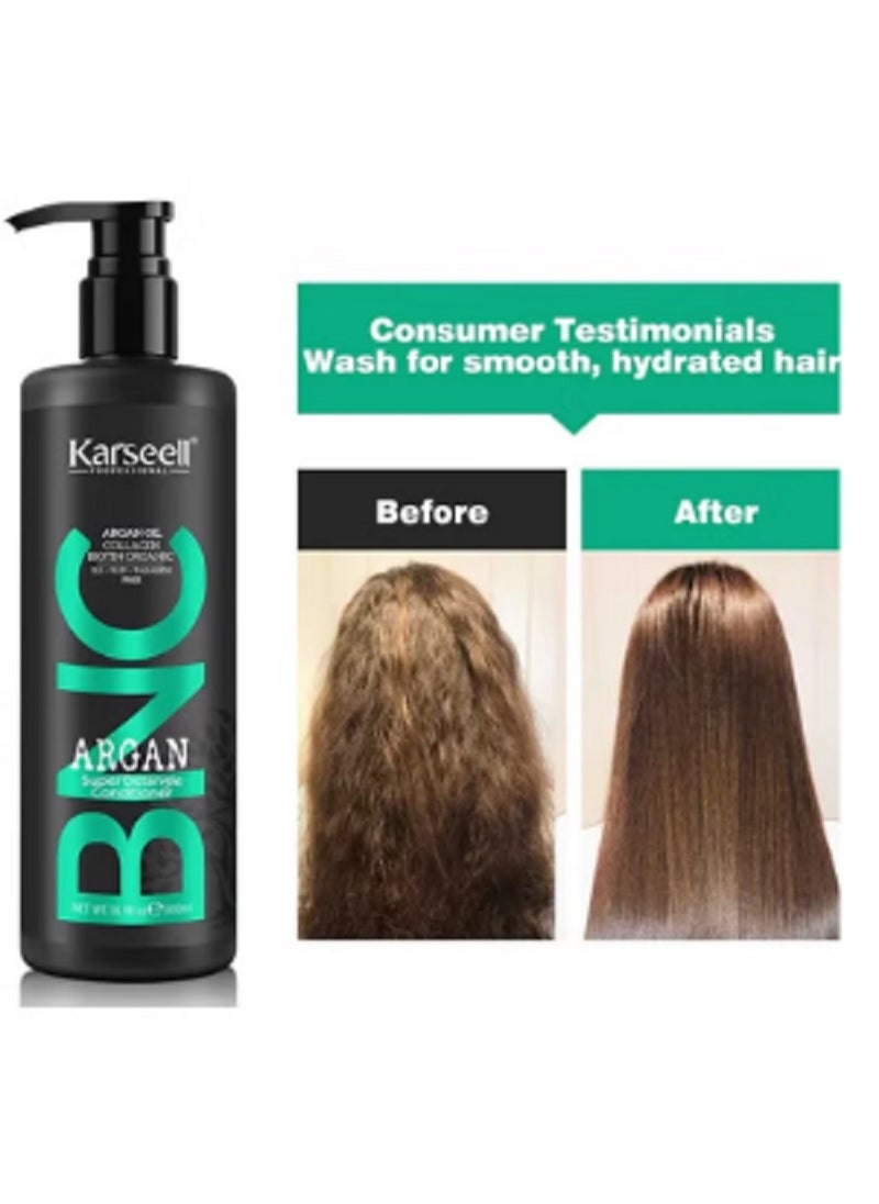 KARSEELL ARGAN OIL COLLAGEN BIOTIN ORGANIC NOURISHING Shampoo + Conditioner 500 ML