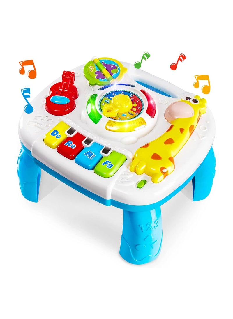 Baby Toys Musical Learning Table, Activity Table for Babies 18+ Months, Learning Center Gifts for Toddler Boys Girls