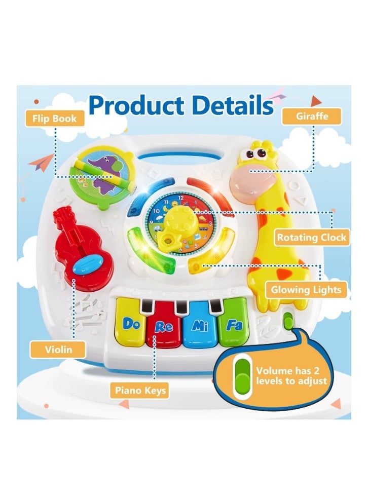 Baby Toys Musical Learning Table, Activity Table for Babies 18+ Months, Learning Center Gifts for Toddler Boys Girls