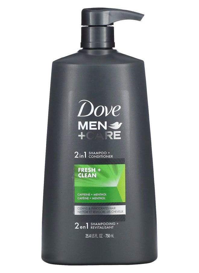 Men+Care 2 in 1 Shampoo + Conditioner Fresh & Clean 25.4 fl oz (750 ml)