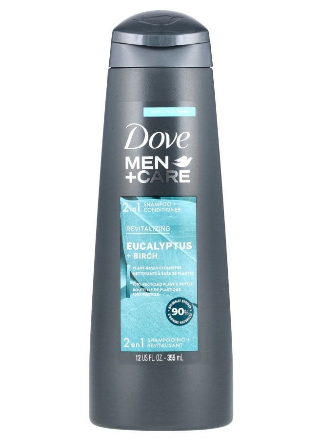 Men+Care 2-In-1 Shampoo + Conditioner Revitalizing Eucalyptus + Birch 12 fl oz (355 ml)