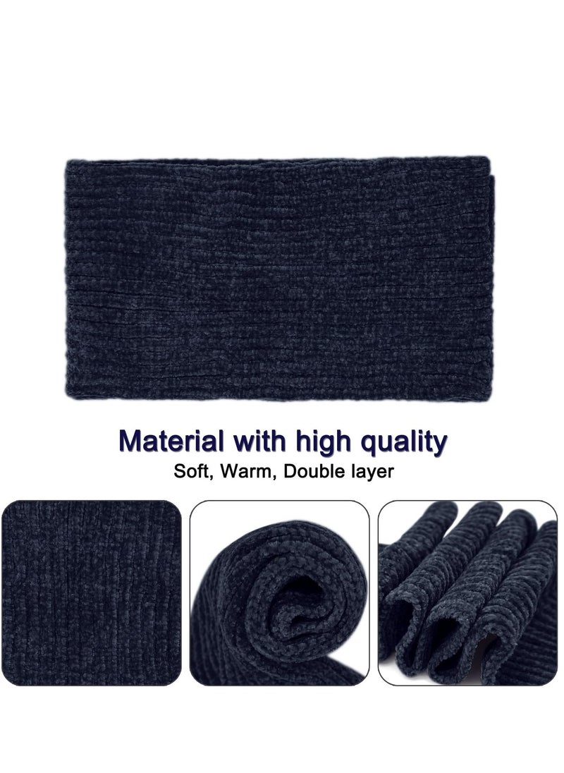 3Pcs Kids Winter Beanie Hat Scarf Gloves Set for 2-8 Years Old Boys Girls, Accessories Sets Children Outdoor Sports, Knit Thick Warm Fleece Lined Thermal Sets, Black