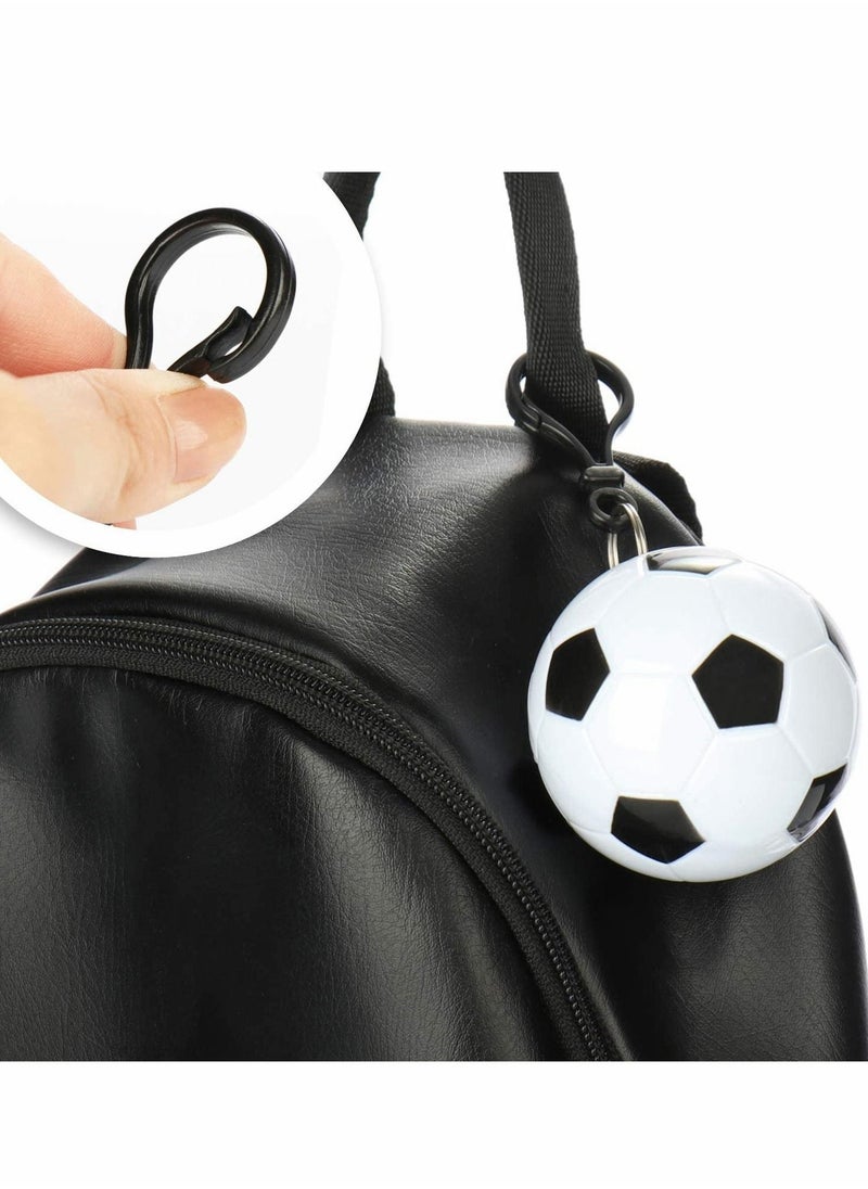 Disposable Poncho, 3 x Soccer Ball Rain Poncho - Disposable Emergency Poncho for Concerts, Stadiums, Hiking, Camping in a Practical Transport Ball with Snap Hooks to Attach