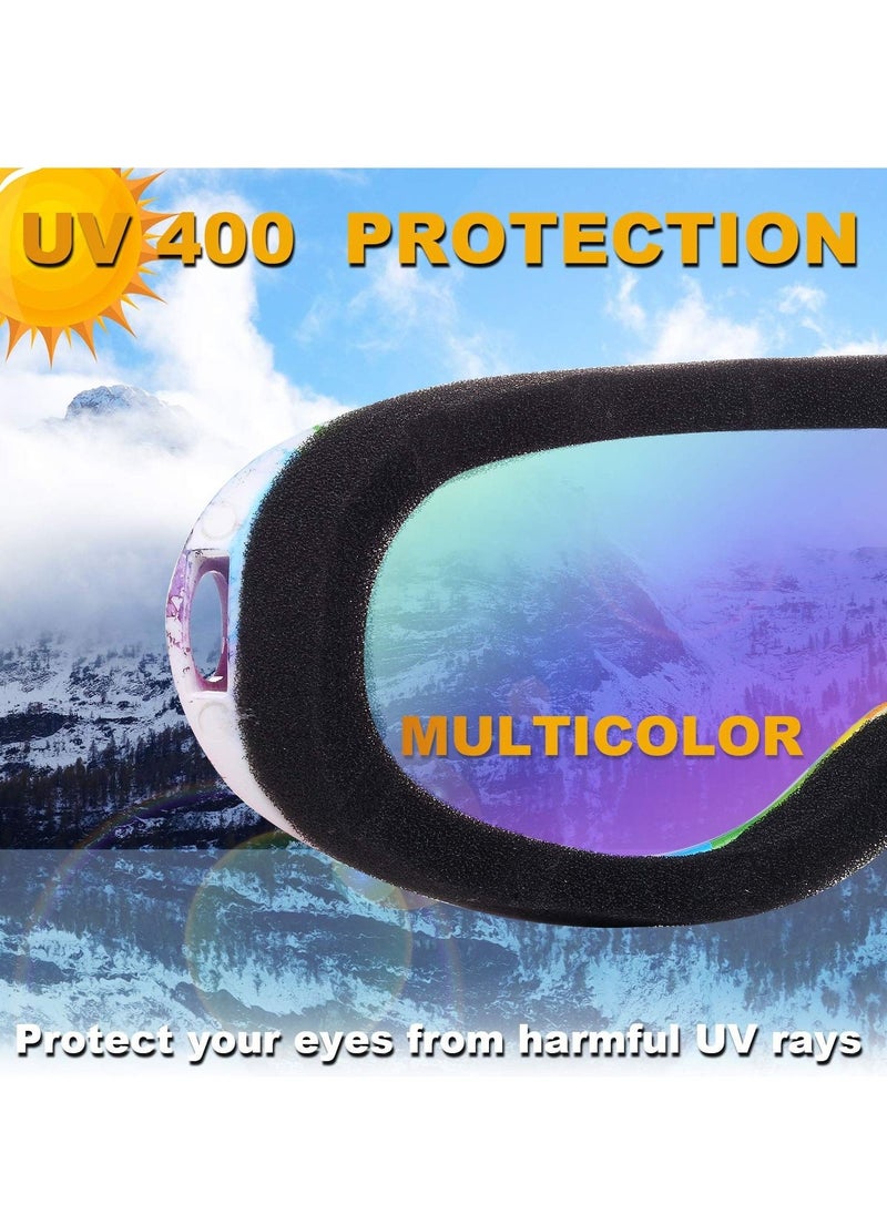 Ski Goggles Snowboard for Kids Boys Girls Youth Men Women with UV 400 Protection Wind Resistance Anti-Glare Lenses New Edition Pack of 2