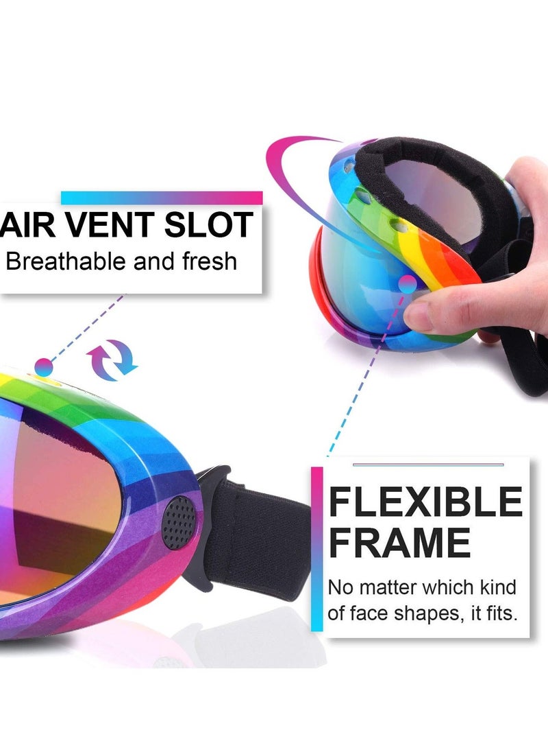 Ski Goggles Snowboard for Kids Boys Girls Youth Men Women with UV 400 Protection Wind Resistance Anti-Glare Lenses New Edition Pack of 2