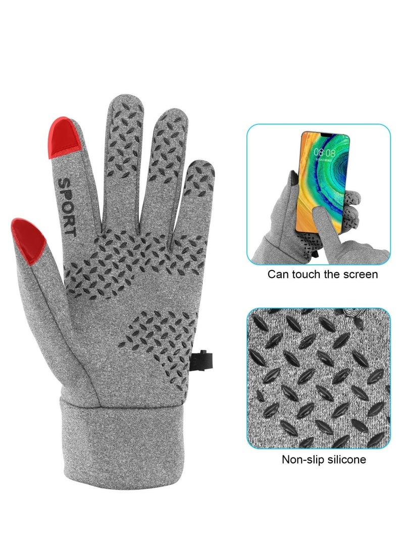Winter Cycling Gloves Men Women,  Anti Slip Touchscreen Padded, Bike Glove Water Resistant Windproof Warm Anti-Slip for Running,  Biking, Workout, Hiking Camping, Skiing Sports