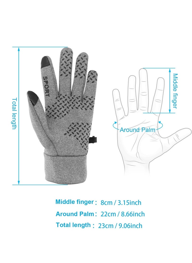 Winter Cycling Gloves Men Women,  Anti Slip Touchscreen Padded, Bike Glove Water Resistant Windproof Warm Anti-Slip for Running,  Biking, Workout, Hiking Camping, Skiing Sports