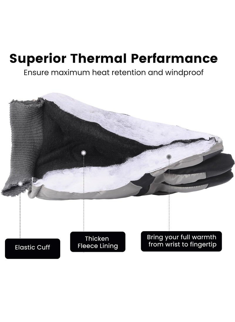 Winter Gloves for Men Women - Wool Fleece Liner Touchscreen Gloves, Thermal Warm Winter Gloves for Cold Weather