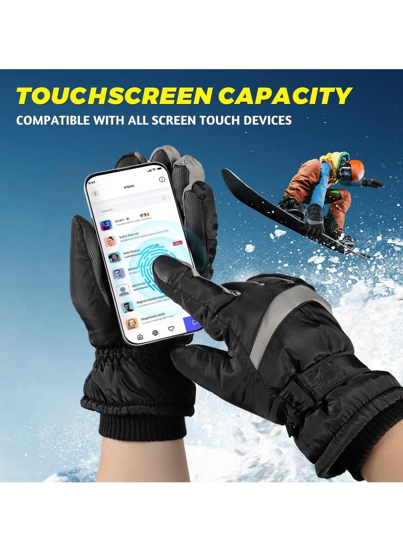Winter Gloves for Men Women - Wool Fleece Liner Touchscreen Gloves, Thermal Warm Winter Gloves for Cold Weather