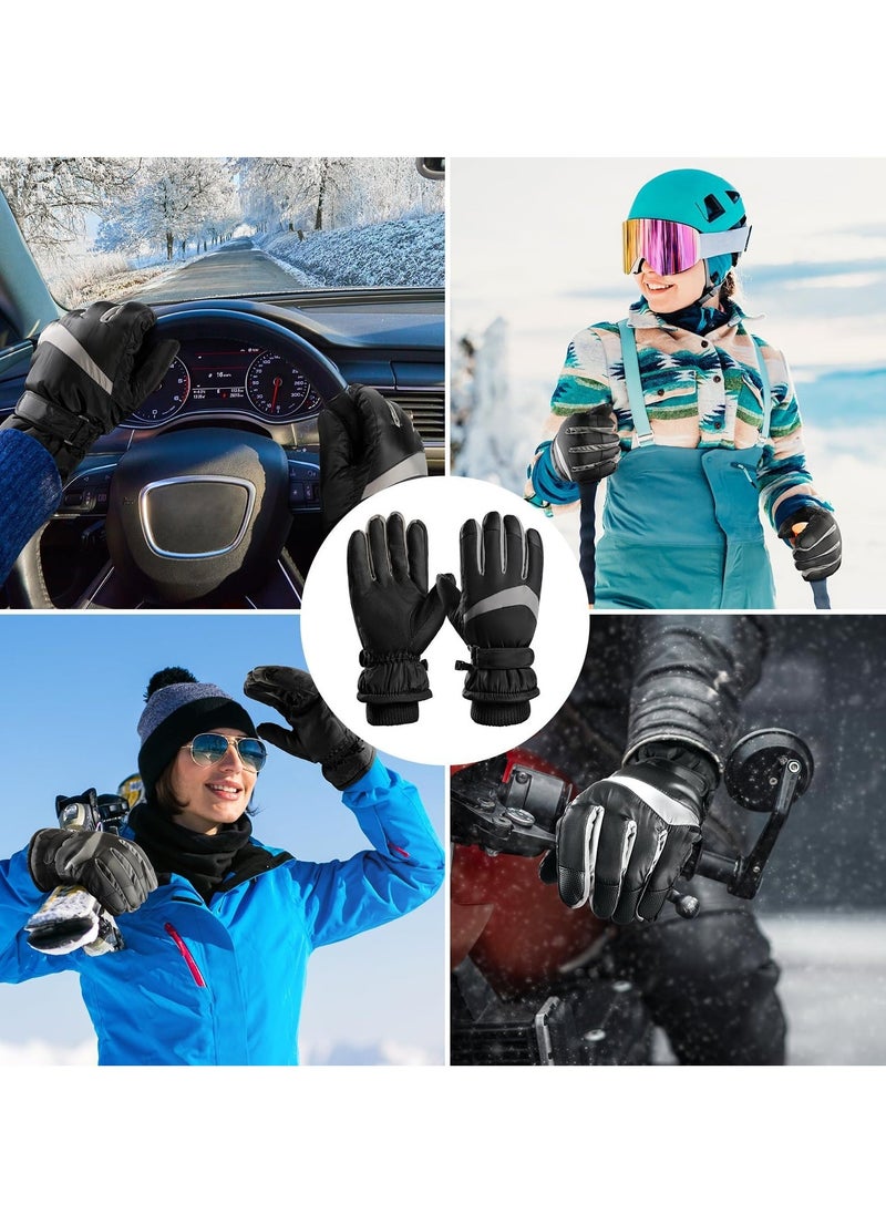 Winter Gloves for Men Women - Wool Fleece Liner Touchscreen Gloves, Thermal Warm Winter Gloves for Cold Weather