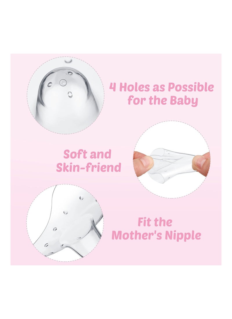 12-Piece Bpa-Free Nipple Shield For Nursing Newborn, Silicone Nipple Shield Nursing Nipple Shield Pain Relief Nursing Shield For Newborn Breastfeeding With Latch Difficulties Or Flat Or Inverted