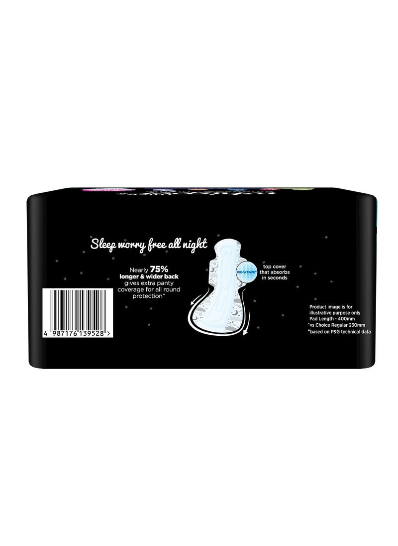 SANITARY PADS, 10 XXXL PADS, UPTO 0% LEAKS ALL NIGHT LONG, FOR HEAVY FLOW, 75% LONGER & WIDER BACK, COMFORTABLE CUSHIONY SOFT WINGS, DISPOSABLE WRAPPER