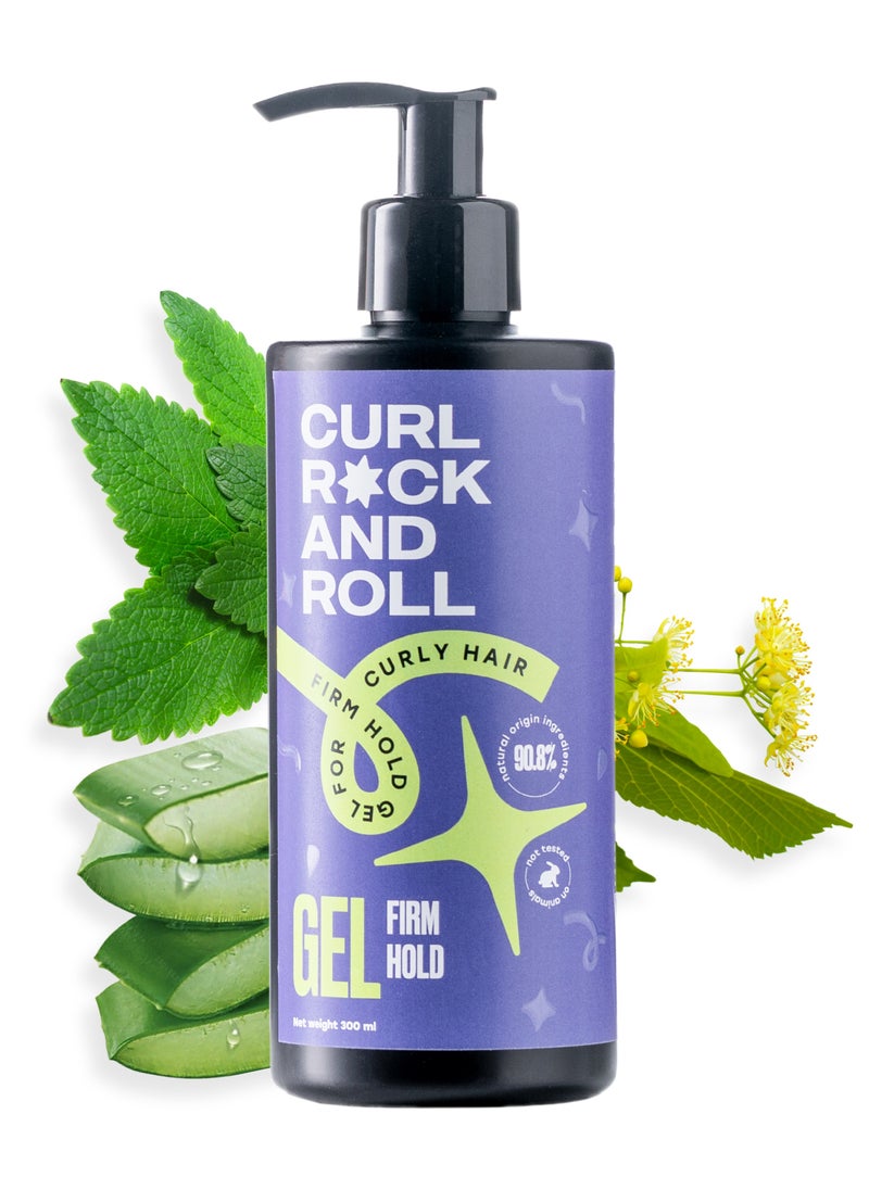 Curl Rock and Roll Hair Styling Gel - Moisturizes and Nourishes - Paraben-Free & Sulfate-Free - Strong Hold, 300 ml