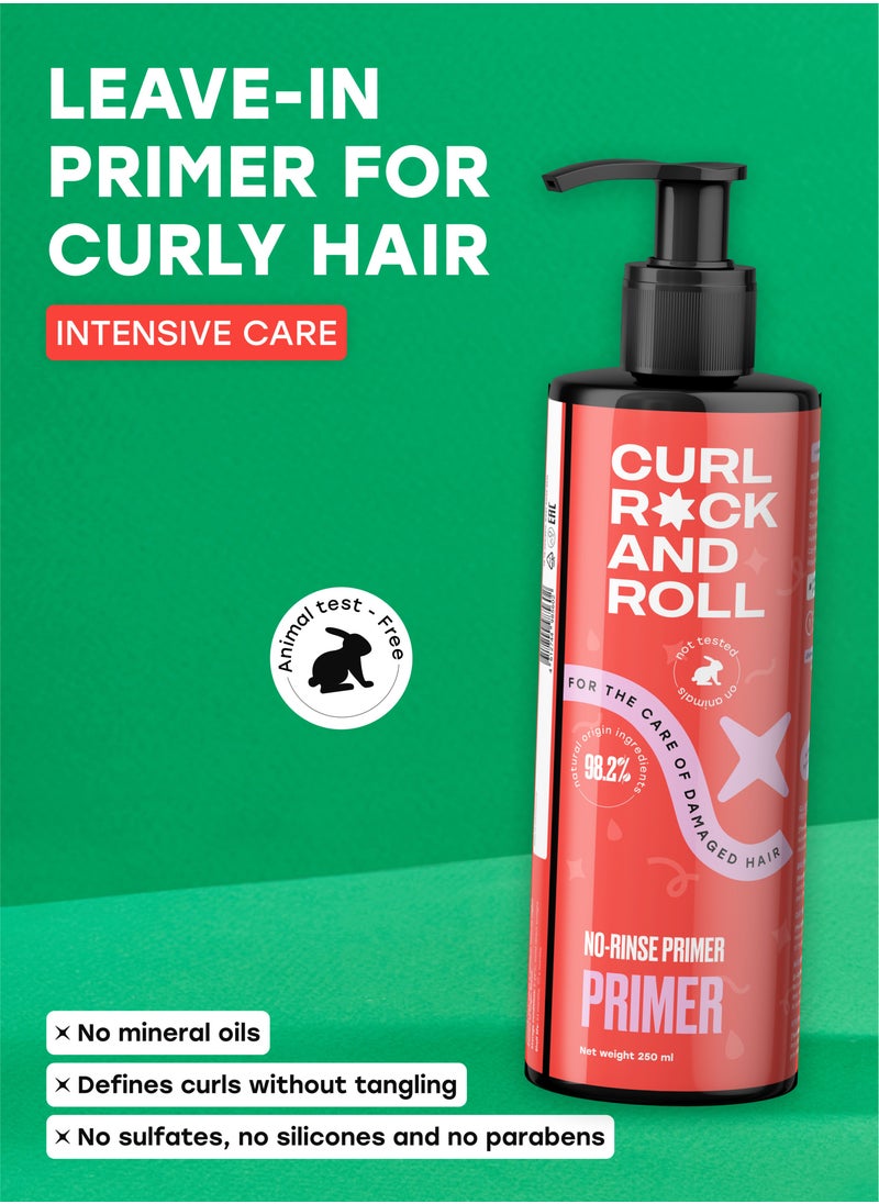 Curl Rock and Roll Primer for Natural Hair & Curls - Nourishes and Moisturizes - Paraben-Free & Sulfate-Free, 250 ml