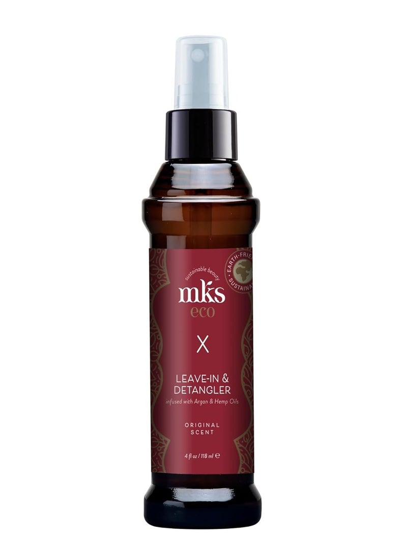 MKS eco X - Leave-In Treatment & Detangler - Moroccan Argan Oil, Hemp Seed Oil - Vegan & Cruelty Free