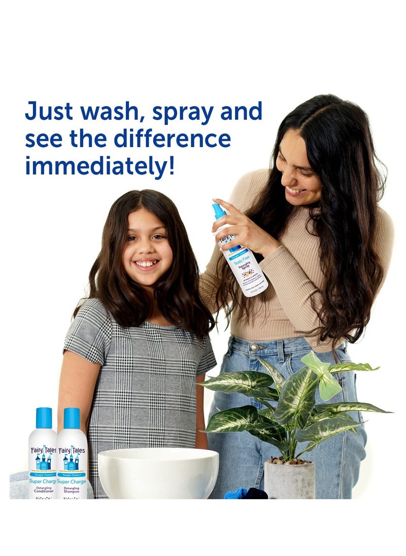 Fairy Tales Tangle Tamer Detangling Spray for Kids - Ultra Moisturizing and Anti Frizz Protection - Paraben Free, Sulfate Free - 12 Oz