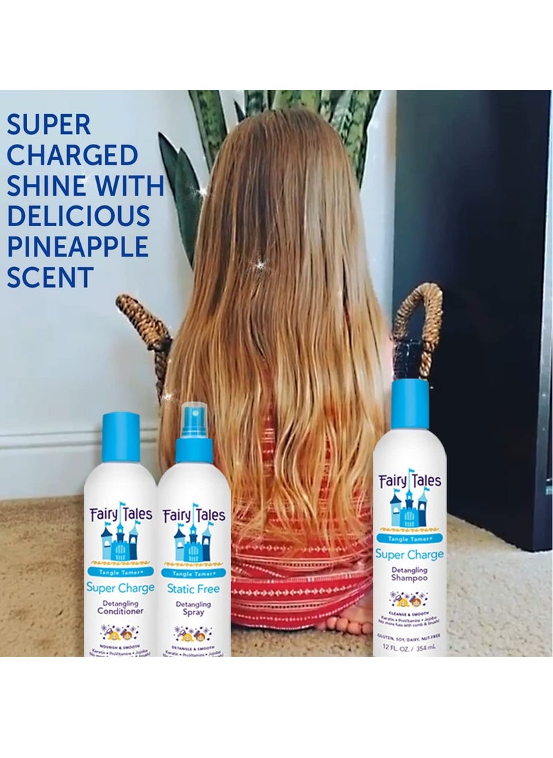 Fairy Tales Tangle Tamer Detangling Spray for Kids - Ultra Moisturizing and Anti Frizz Protection - Paraben Free, Sulfate Free - 12 Oz