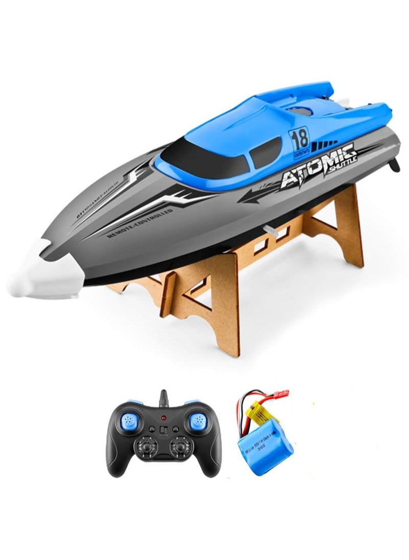 Remote Control Boat High Speed 30KM/H Waterproof IPV7 2.4GHz 4 Channel Racing Boat for Kids and Adults