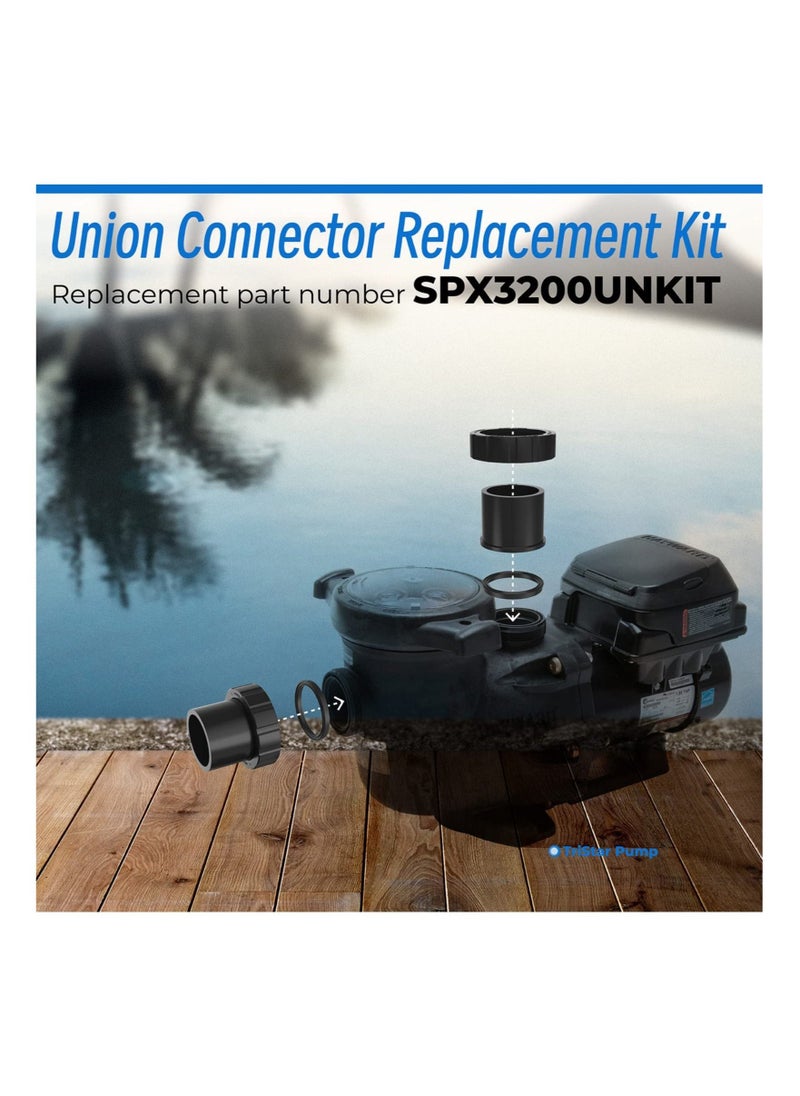 Pump Union Connection Kit, Compatible with Hayward Tristar, Northstar, EcoStar Pumps, SwimClear Cartridge Filter & Universal H-Series Low Nox Heater(2PCS)