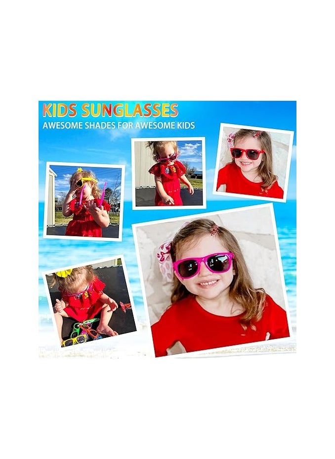 12Pcs Kids Sunglasses Bulk – Party Favors for Kids Birthday Return Gifts | UV Protection, Pinata Filler, Stocking Fillers, Goodie Bag Toys for Girls & Boys