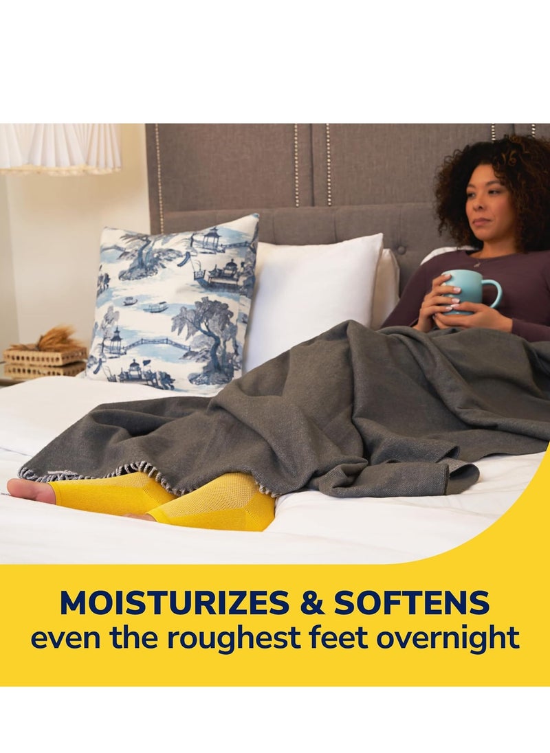 Dr. Scholl's Rough, Dry Foot Renewal Ultra Overnight Treatment with Overnight Foot Cream 3oz with Aloe, Coconut Oil & Urea and Heel Sleeve Socks, Deeply Moisturize & Soften Feet, Dermatologist Tested