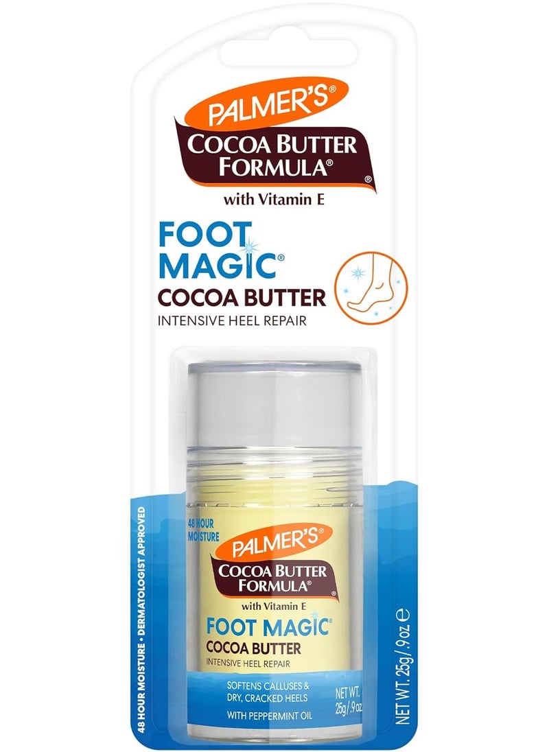 Palmer's Cocoa Butter Formula Heel Repair, Foot Balm Stick for Cracked Heels & Feet, No-Mess Stick Applicator, 0.9 Ounce