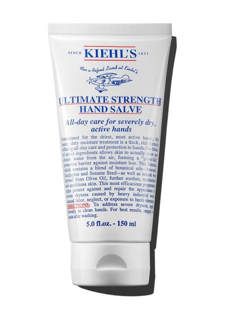 Kiehl's Ultimate Strength Hand Salve, Deeply Hydrating Hand Lotion, Thick and Rich Formula for Intense Moisture and Conditioning, Protects and Repairs Dry Hands, Paraben and Gluten Free