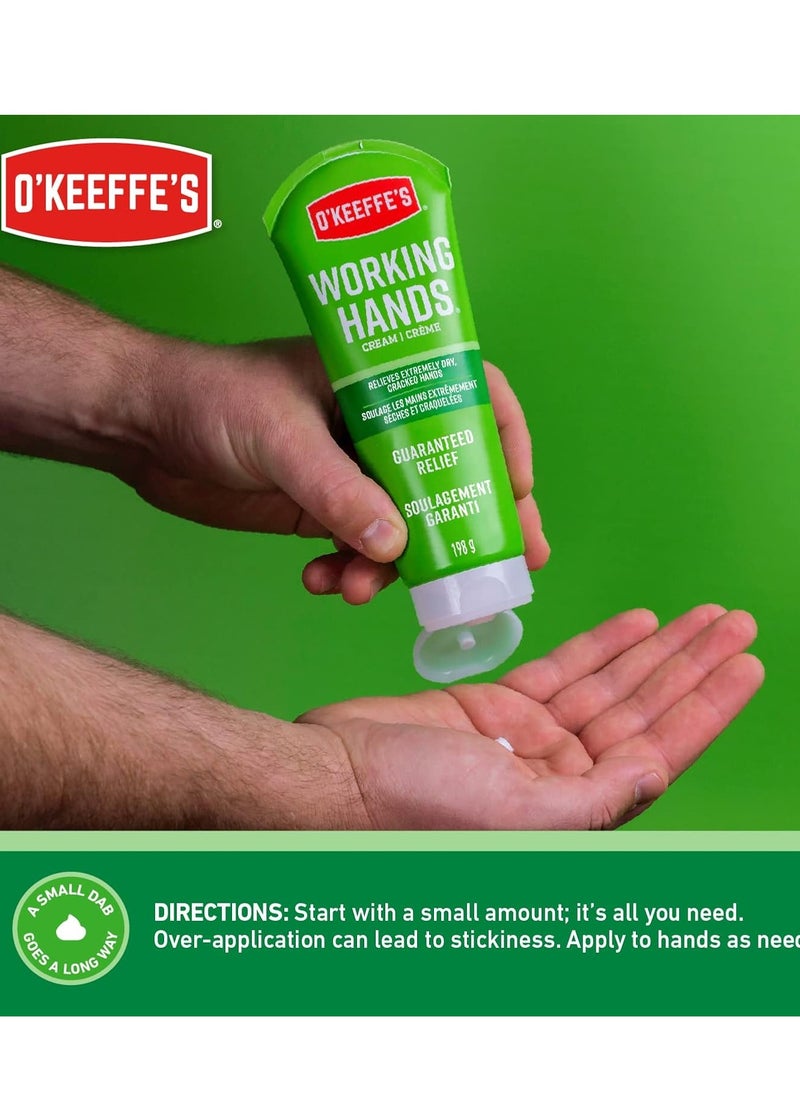 O'Keeffe's Working Hands Hand Cream, Relieves and Repairs Extremely Dry Hands, 7 oz Tube (Pack of 1)