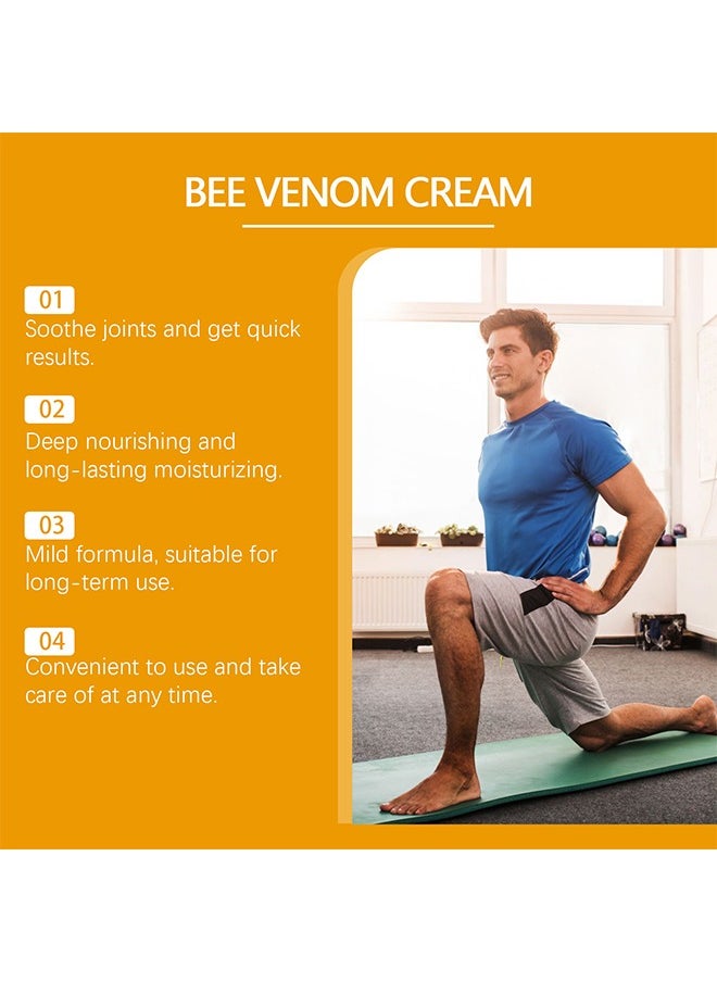 Bee Venom Cream For Joint & Skin Problems - Arthritis Ultra Strength Joint Relief Cream Relieve Joint Muscle Pain, Muscle Pain, Leg Swelling, Body Massage and Care Cream 30g