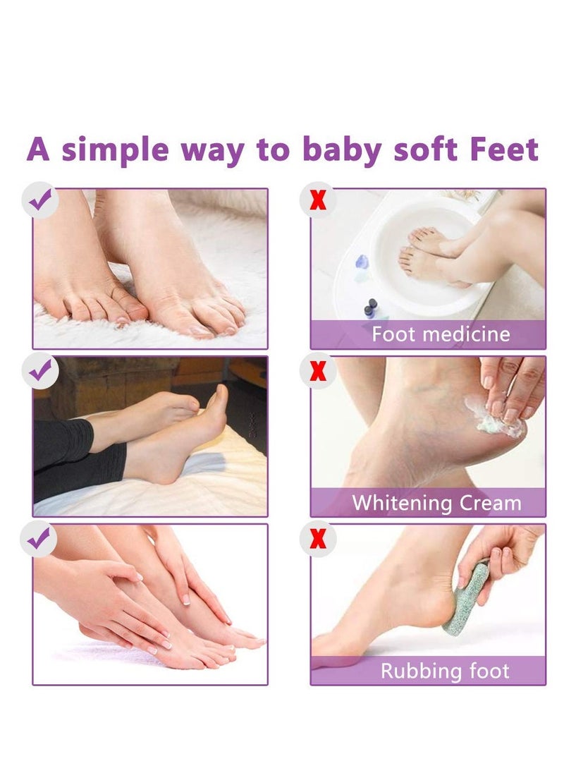 Foot Peel Mask - 5 Pack, Exfoliating Foot Care Mask Make Feet Baby Soft Skin, Foot Mask for Dry Cracked Feet, Peeling Away Dead Skin, Calluses - Lavender