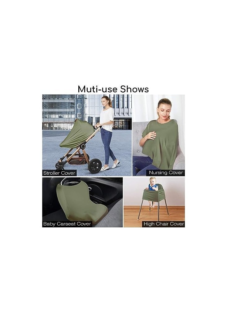 Multi-Use Nursing Poncho Cover for Breastfeeding, Car Seat Canopy, High Chair, Stroller, and Shopping Cart - Lightweight, Breathable Nursing Scarf for Boys and Girls.