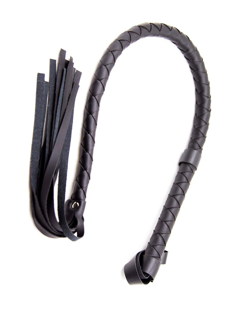 Set of Riding Crop 18 and Horse Whip 34 Leather Horse Whip Riding Crop English Whip with Genuine Leather Horse Black