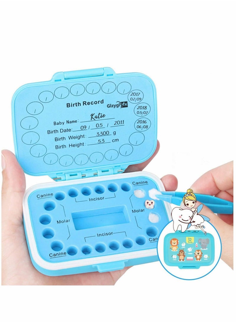 Baby Teeth Save Box, Teeth Box Save Organizer for Baby Kids, Tooth Box Children in Souvenir Gift (Boy)