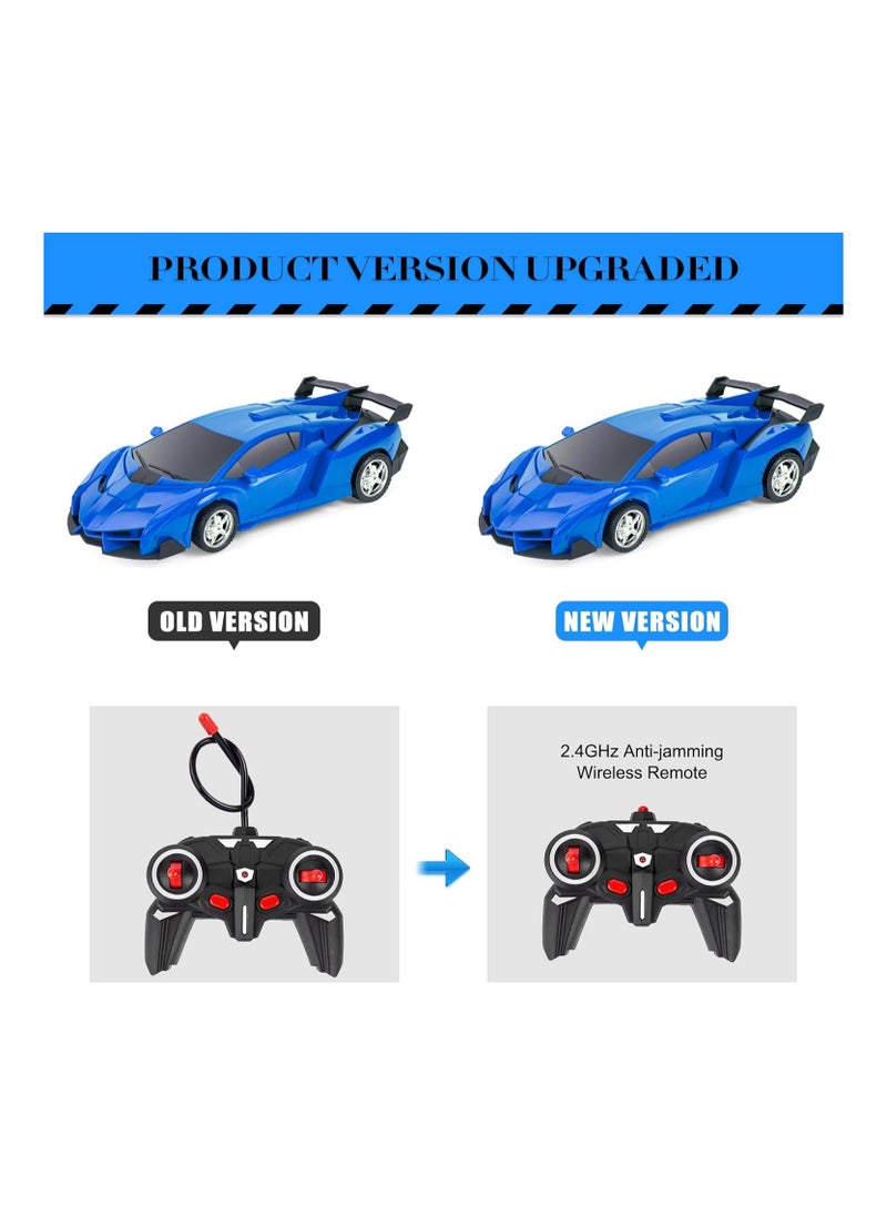 Remote Control Toys for Kids,Birthday for 5-12 Year Old Hobby Rc Robot Car Toy 2 1 Deformation Car Transformer Toy for 6-10 Year Old Racing Cars for Boys Girls 1 18 Scale Cars Blue