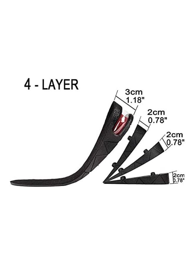 Increase Insoles Variable Height 4 Layer Black
