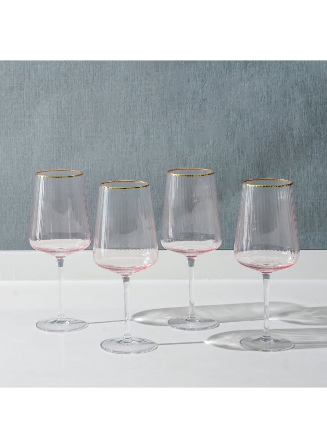 Youthfulbite 4-Piece Wine Glass Set 500Ml Elegant And Durable Ideal For Red Or White Wine Stylish Design For Special Occasions Parties Or Everyday Use At Home