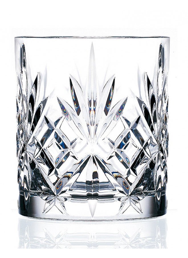 Lorren Home Trends Crystal Melodia Collection Double Old Fashioned Glass Set