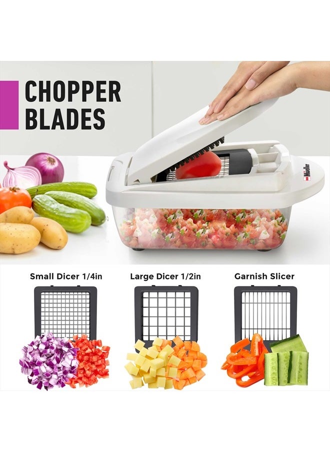 Pro-Series 10-in-1, 8 Blade Vegetable Chopper, Onion Mincer, Cutter, Dicer, Egg Slicer with Container, French Fry Cutter, Potato Slicer, Home Essentials & Kitchen Gadgets, Salad Chopper