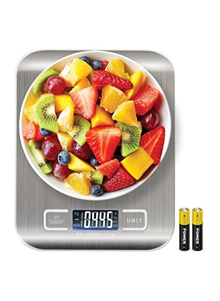 Kitchen Scale, Multifunction Digital Food Scale for Baking, Cooking and Dieting, Kitchen Scale With LCD Display Stainless Steel Platform