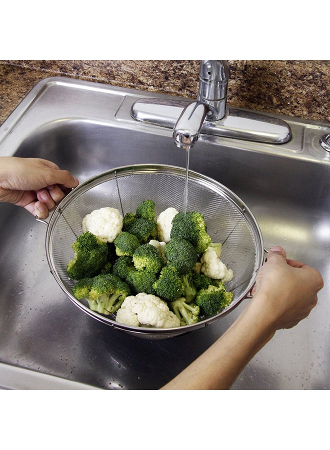 5-Piece Fruit Basket Strainer Silver